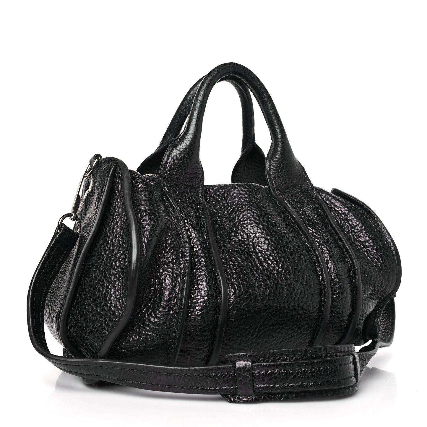 Pebbled Lambskin Inside Out Rocco Black Nickel Hardware