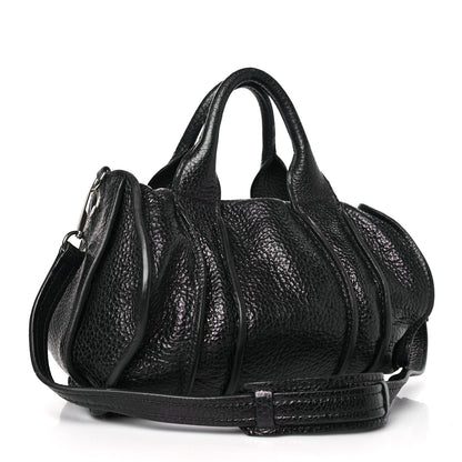 Alexander Wang Pebbled Lambskin Inside Out Rocco Black Nickel Hardware 3 of 10
