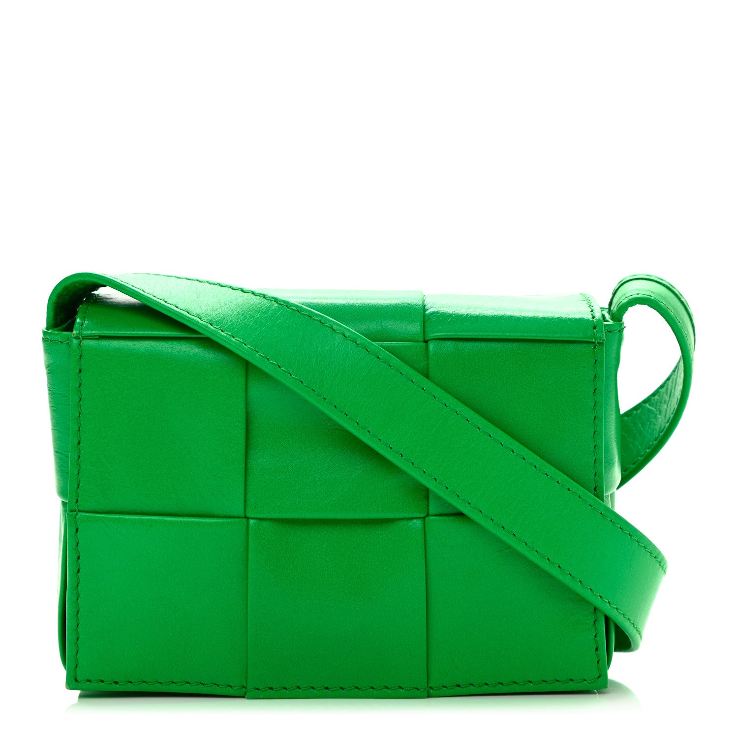 Bottega Veneta Paper Calfskin Maxi Intreccio Extra Mini Cassette Crossbody Bag Parakeet 1 of 11