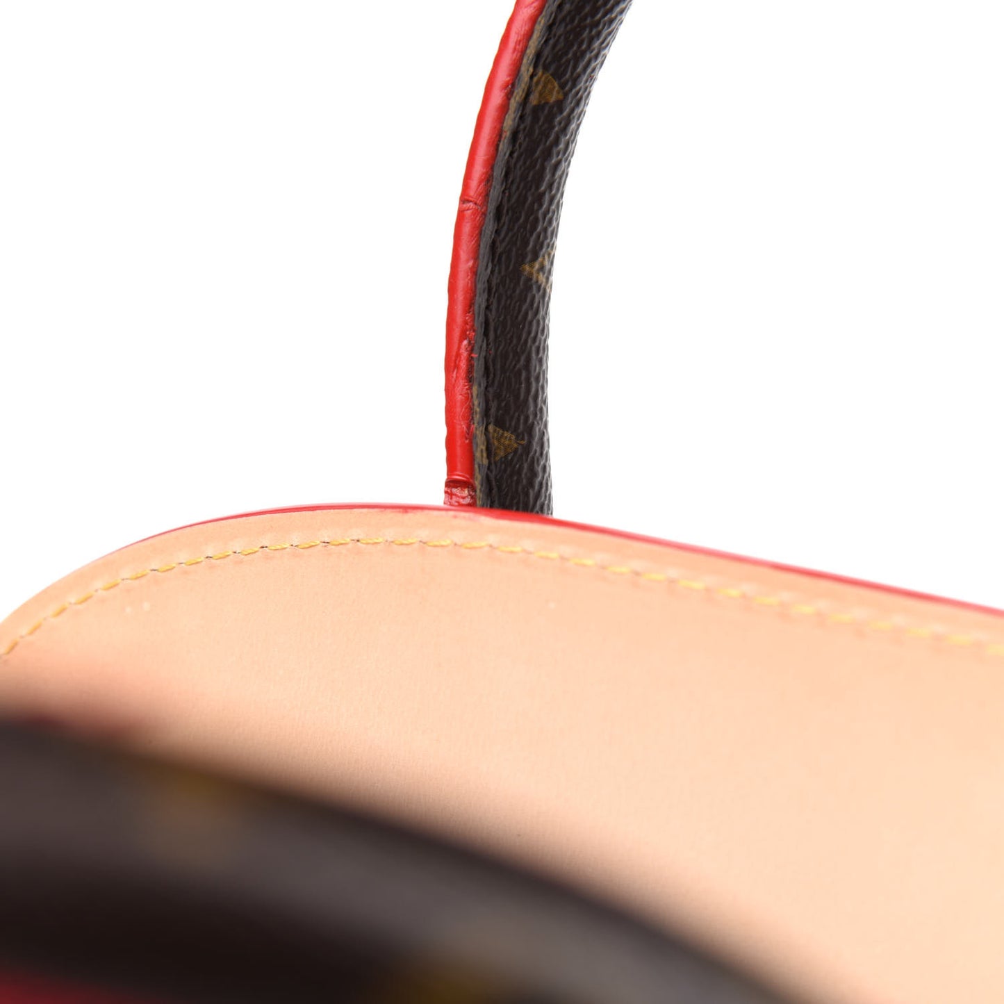 Monogram Calf Hair Spikes Iconoclasts Christian Louboutin Tote Red