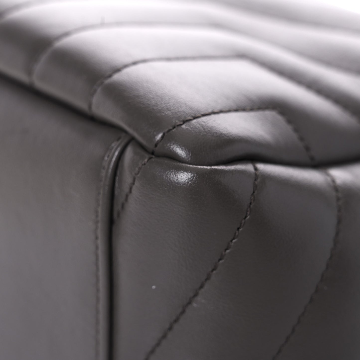 Calfskin Y Quilted Monogram Small Loulou Bowling Bag Earth