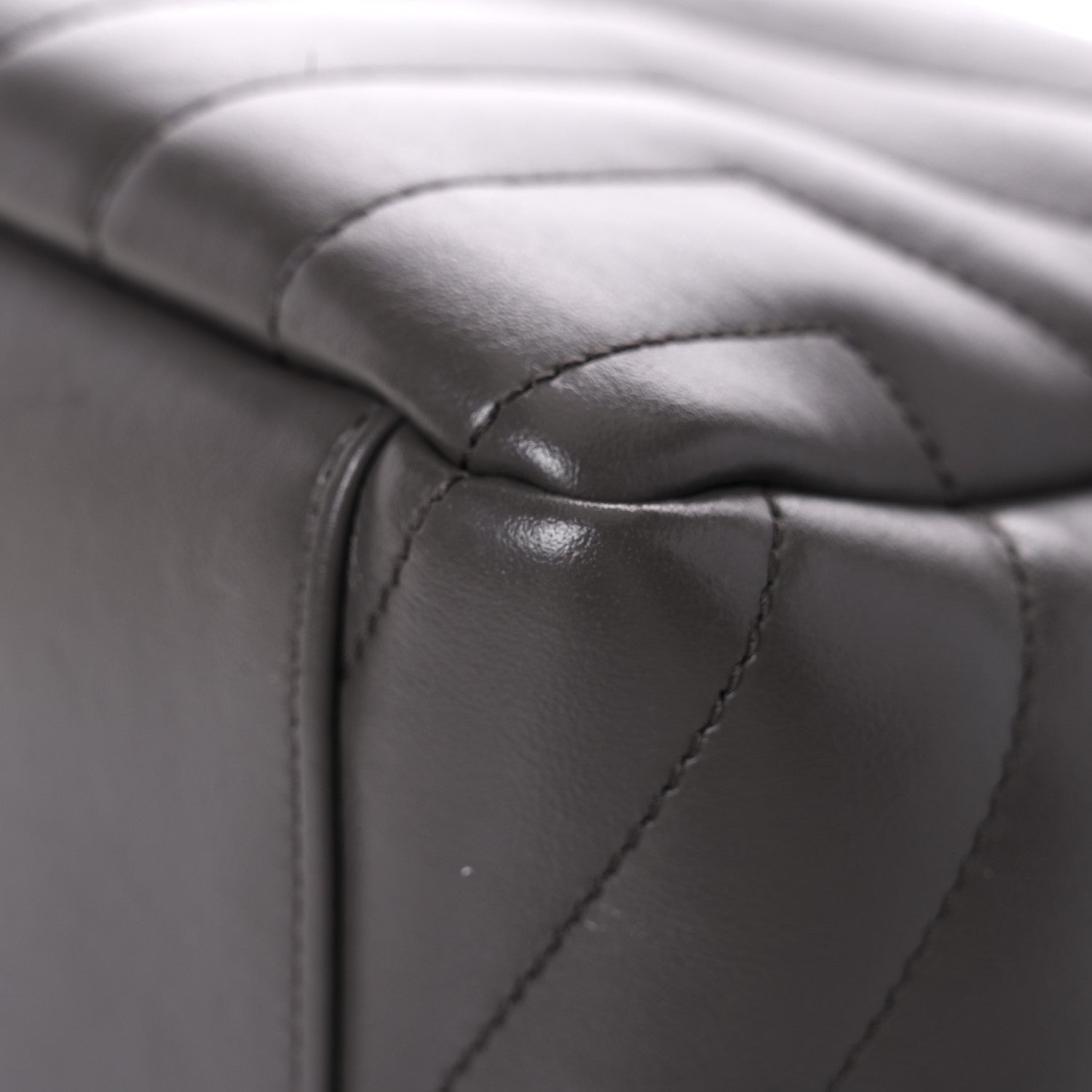 Saint Laurent Calfskin Y Quilted Monogram Small Loulou Bowling Bag Earth 8 of 12