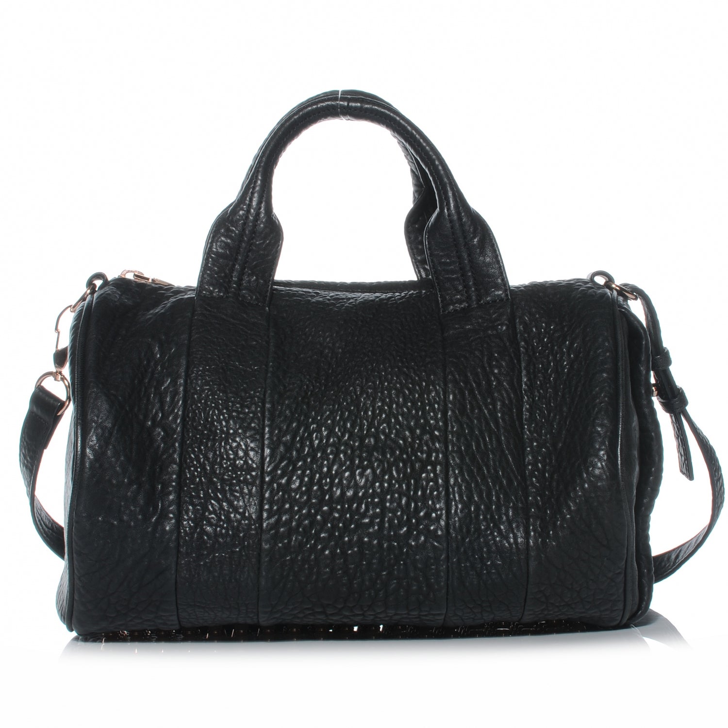 Alexander Wang Leather Rocco w Rose Gold Hardware Black 1 of 6
