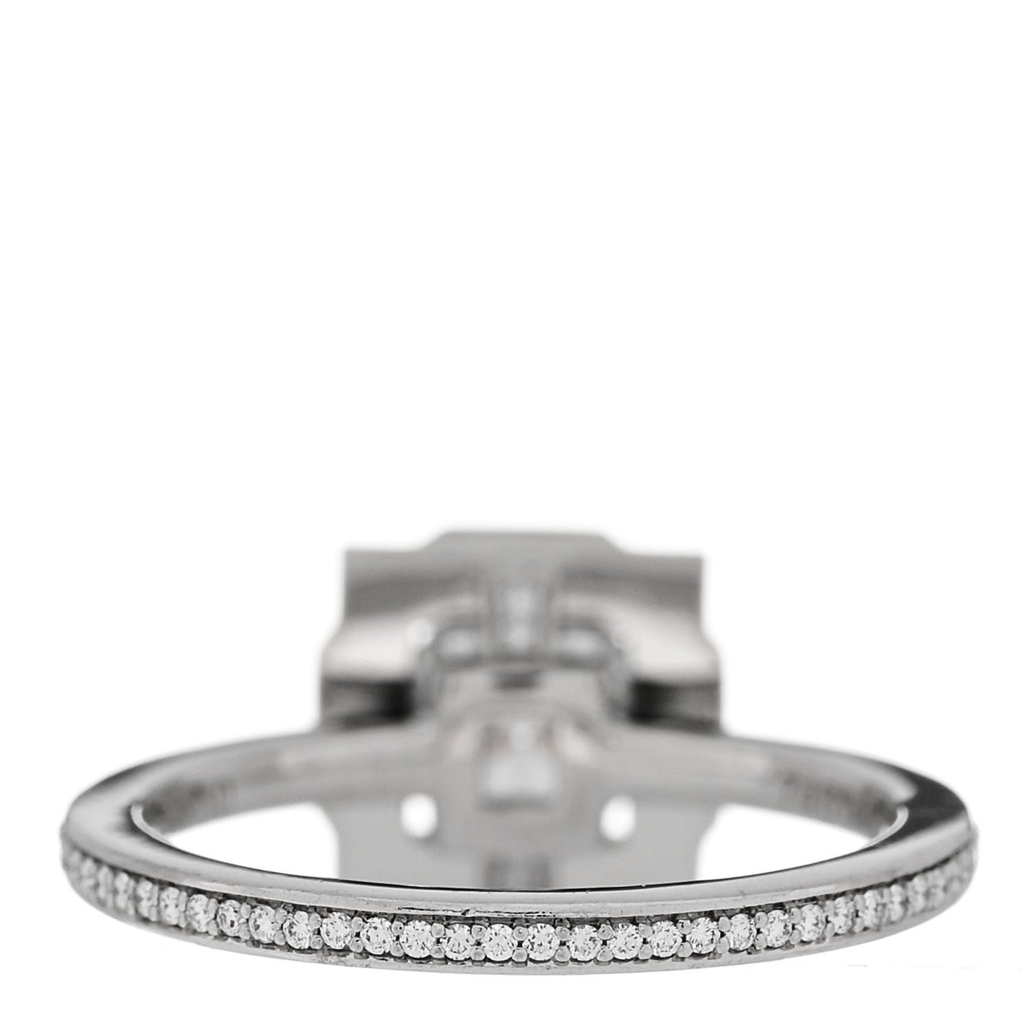 Platinum Diamond .73ct Belle Round Brilliant Micropave Ring 49 4.75