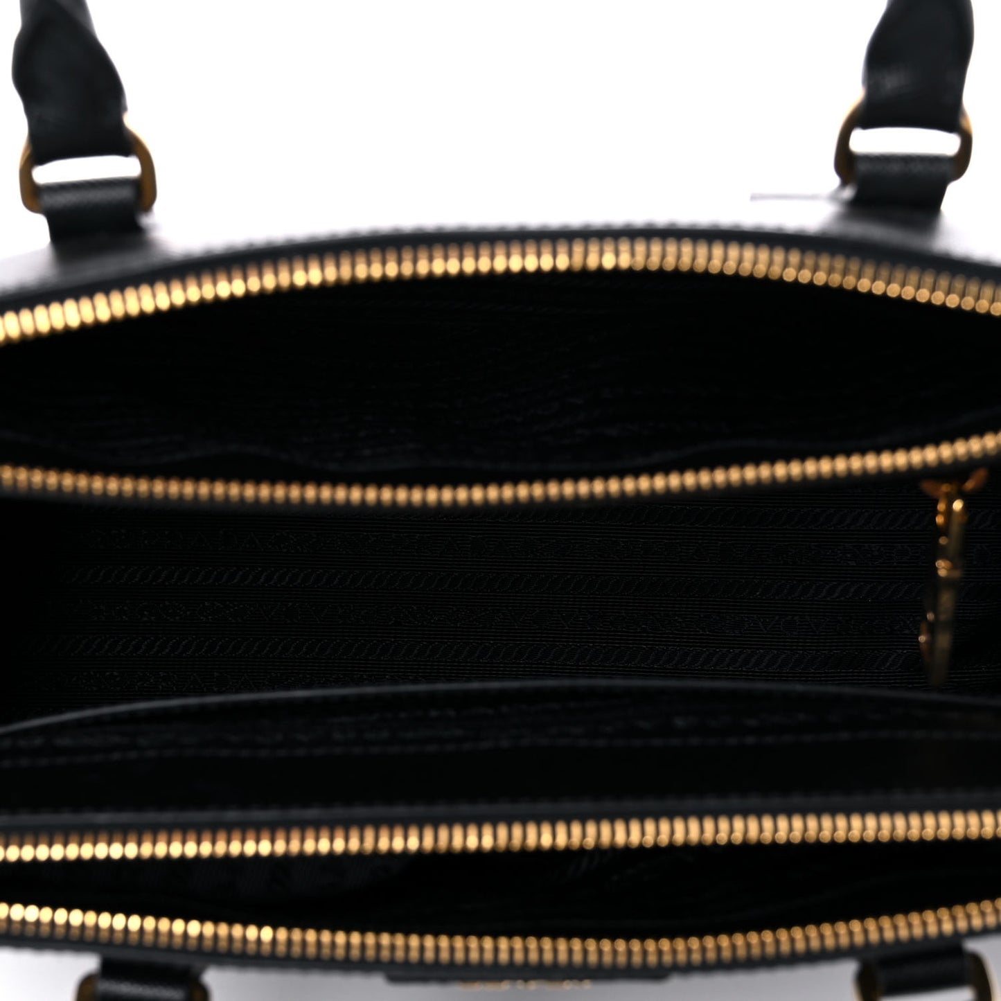 Saffiano Small Galleria Double Zip Tote Black