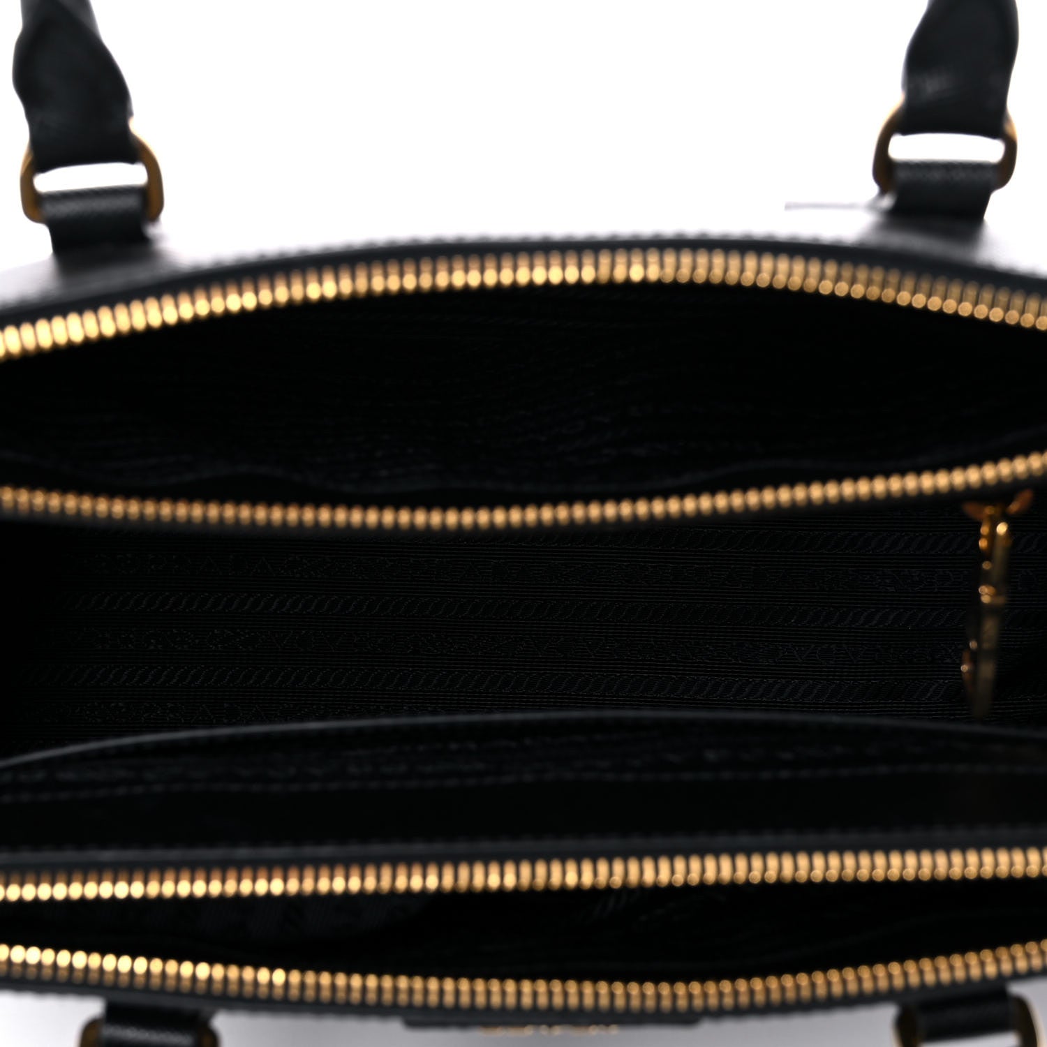 Prada Saffiano Small Galleria Double Zip Tote Black 5 of 10