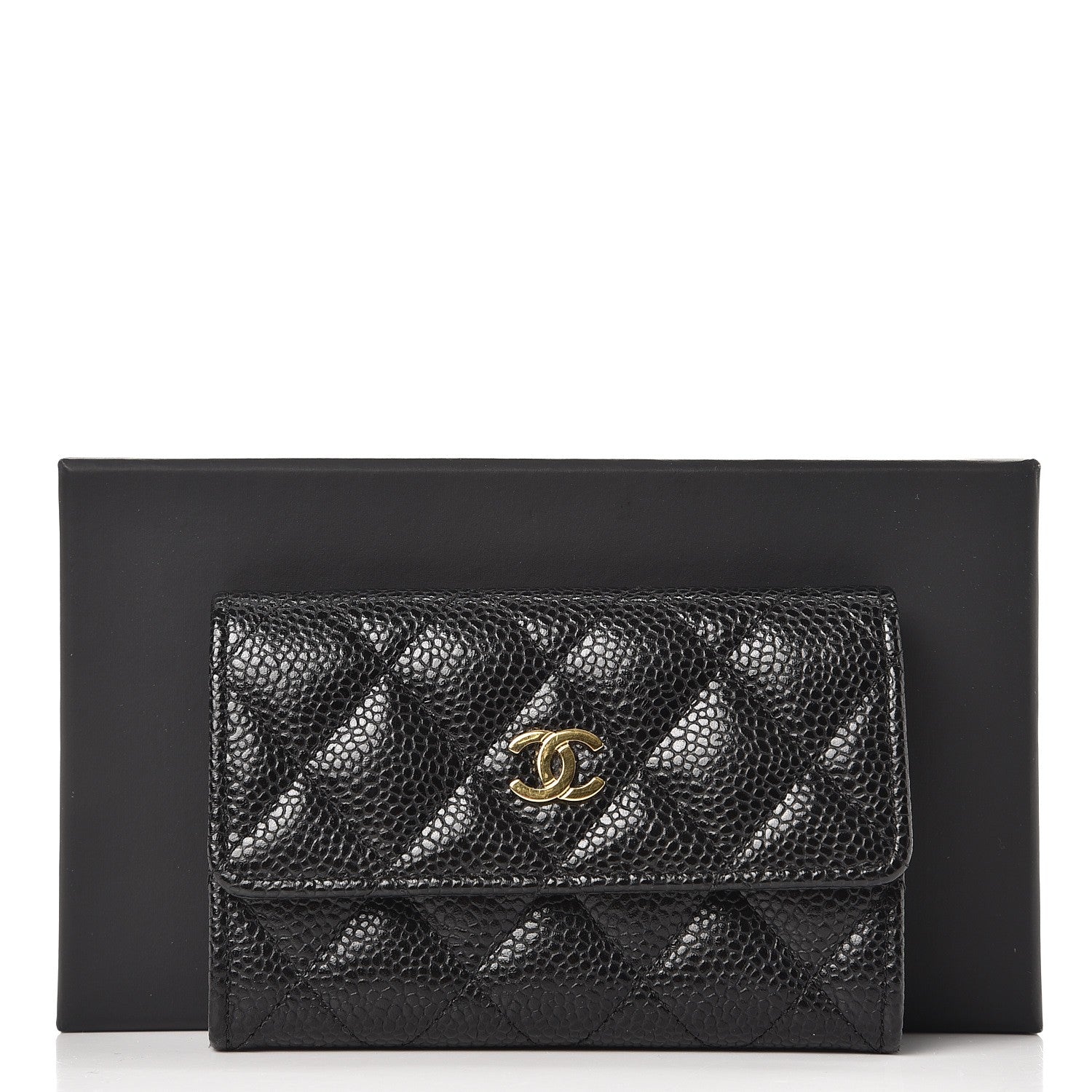 Chanel Caviar Quilted Flap Card Holder Black 11 of 11