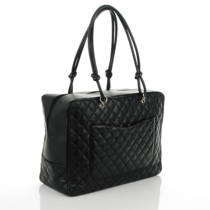 Chanel Calfskin Quilted Large Cambon Bag Black 3 of 8