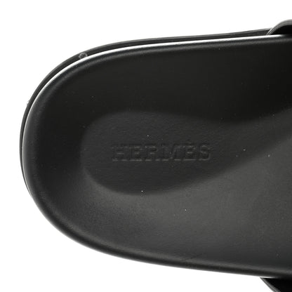 Hermes Calfskin Mens Chypre Sandals 42 Black 8 of 12