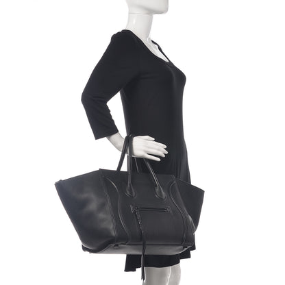 Celine Supple Calfskin Medium Phantom Luggage Black 2 of 21