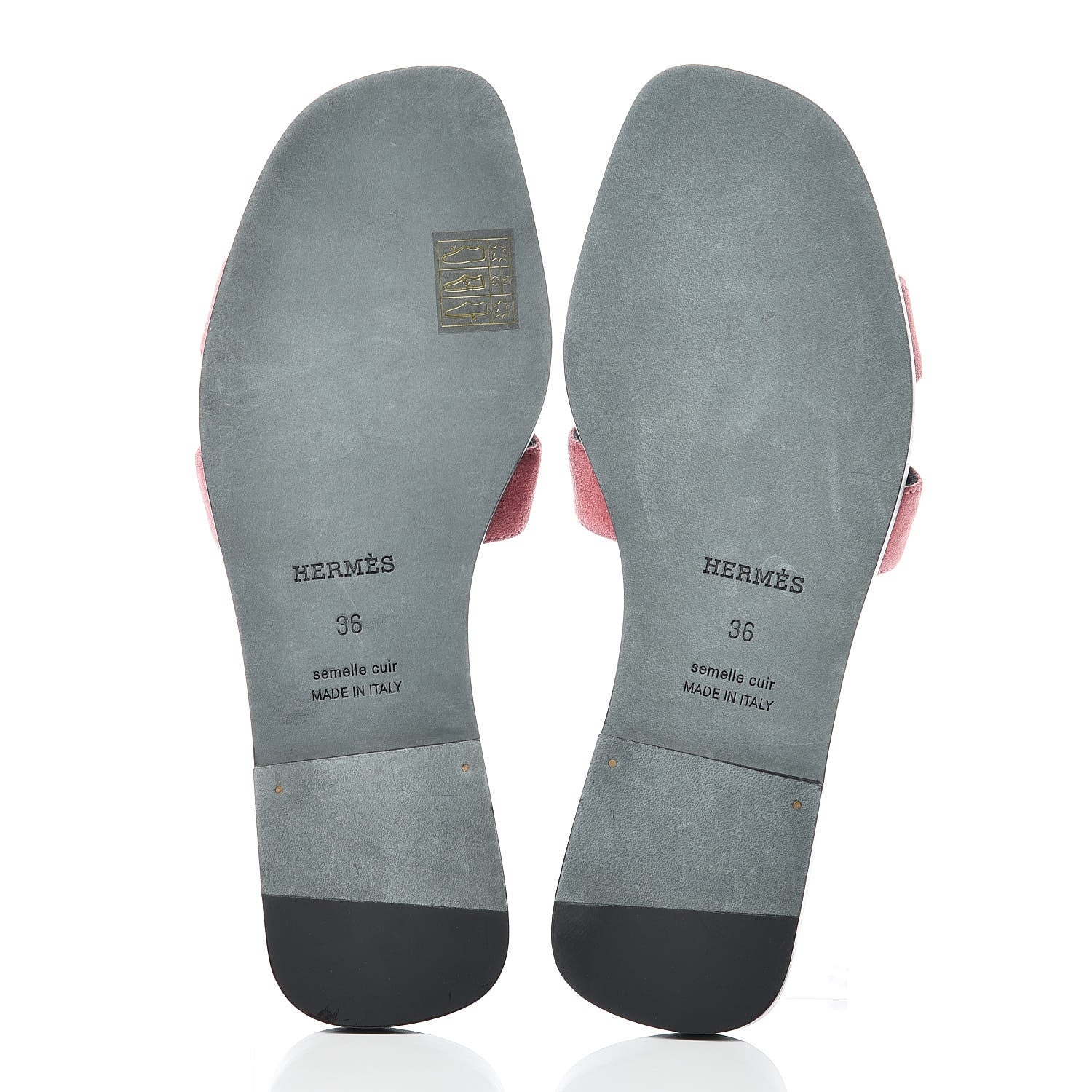 Hermes Suede Goatskin Oran Sandals 36 Rose De Venice 5 of 7
