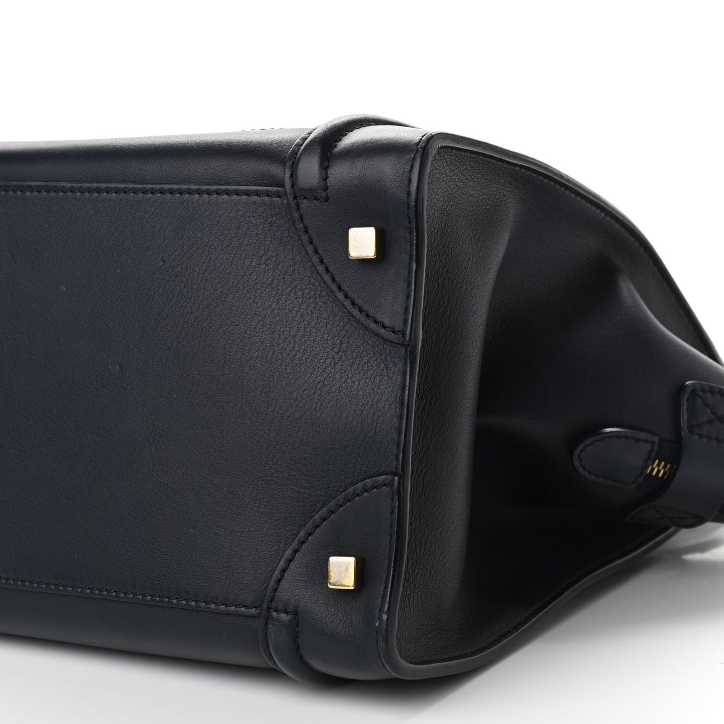 Smooth Calfskin Mini Luggage Navy Blue