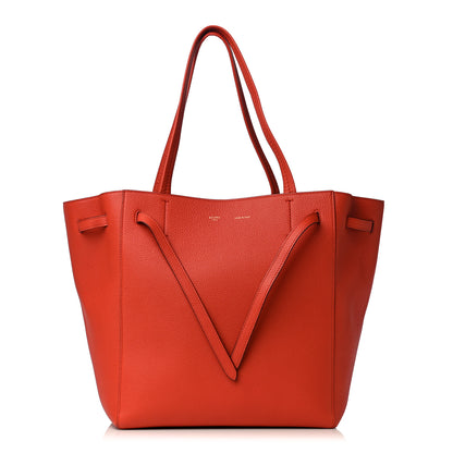 Celine Soft Grained Calfskin Small Belt Cabas Fox Red 2 of 8
