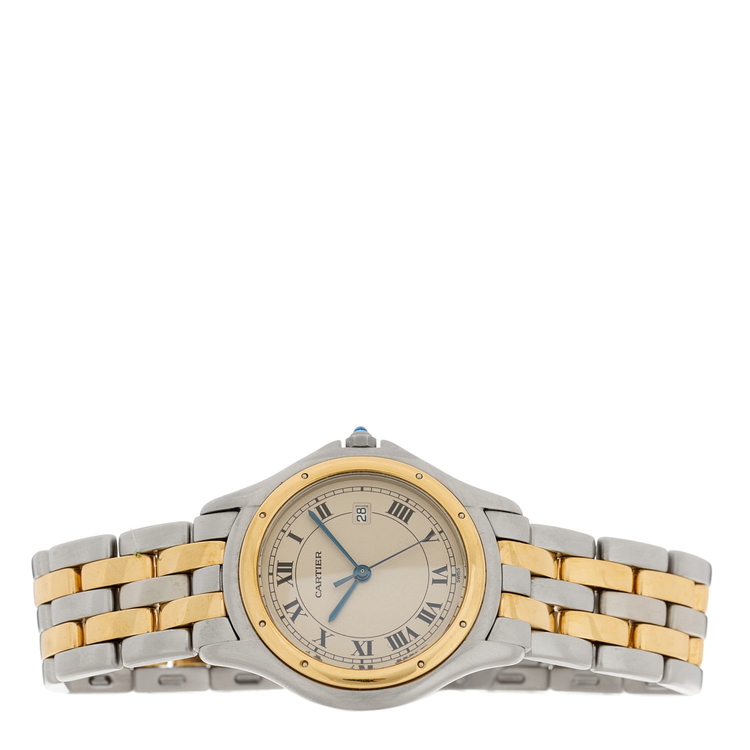 Cartier Stainless Steel 18K Yellow Gold 33mm Cougar Quartz Watch 2 of 4