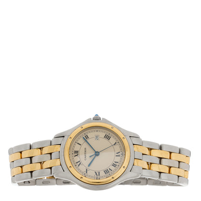 Cartier Stainless Steel 18K Yellow Gold 33mm Cougar Quartz Watch 2 of 4
