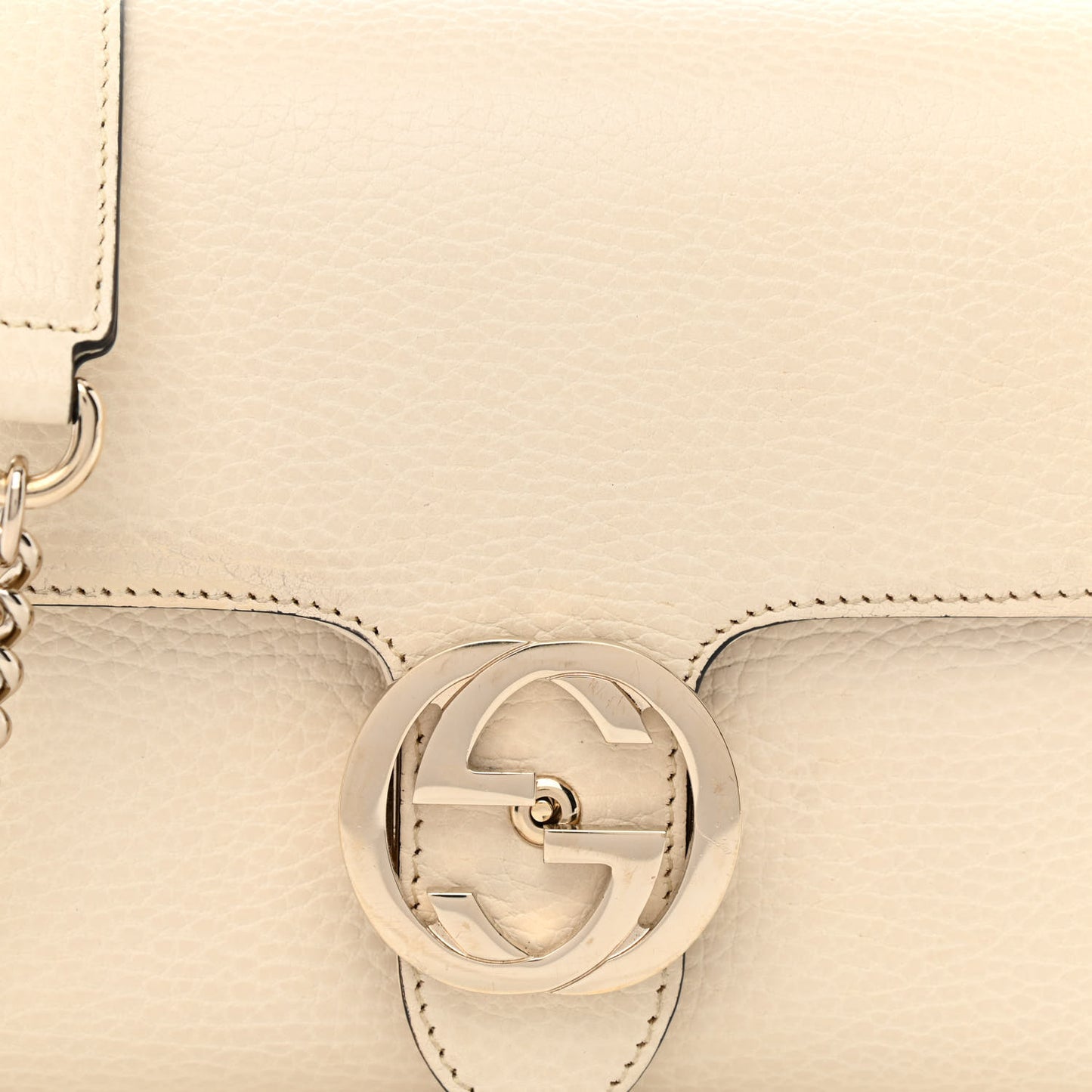 Dollar Calfskin Interlocking G Crossbody Bag Ivoire