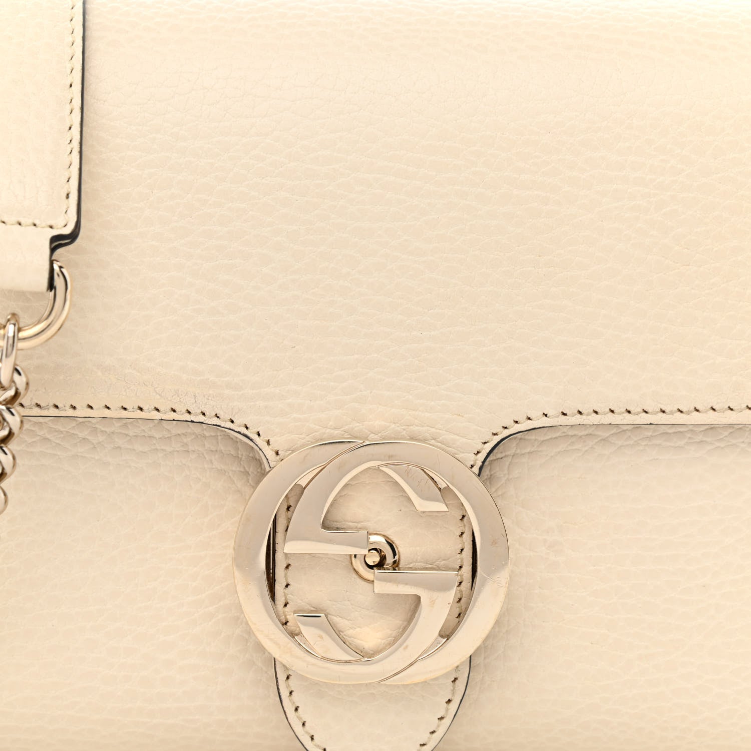 Gucci Dollar Calfskin Interlocking G Crossbody Bag Ivoire 8 of 10