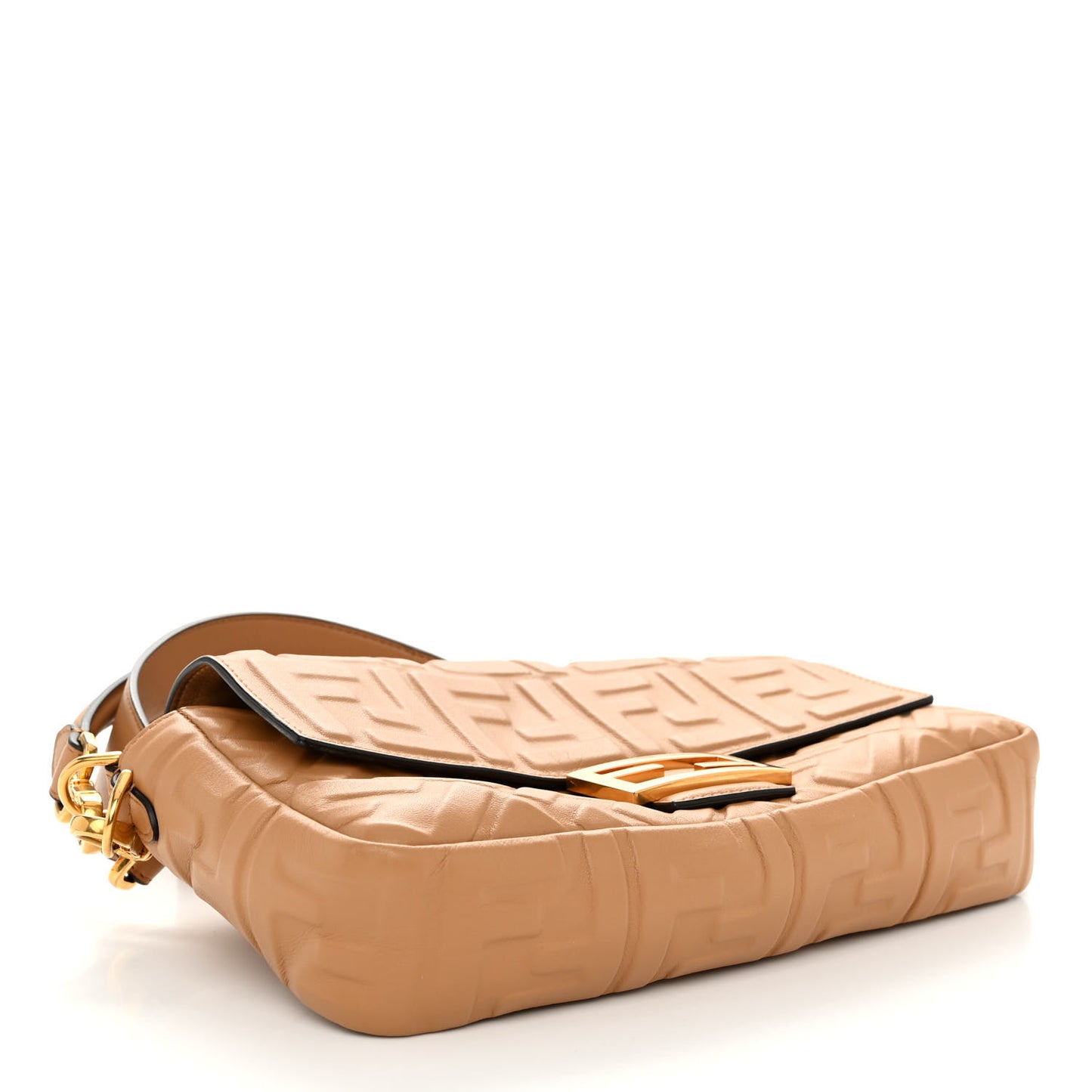 Nappa FF 1974 Embossed Baguette Miele Scuro