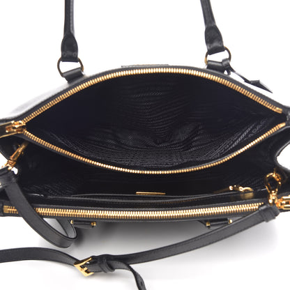 Prada Saffiano Medium Galleria Double Zip Tote Black 7 of 12