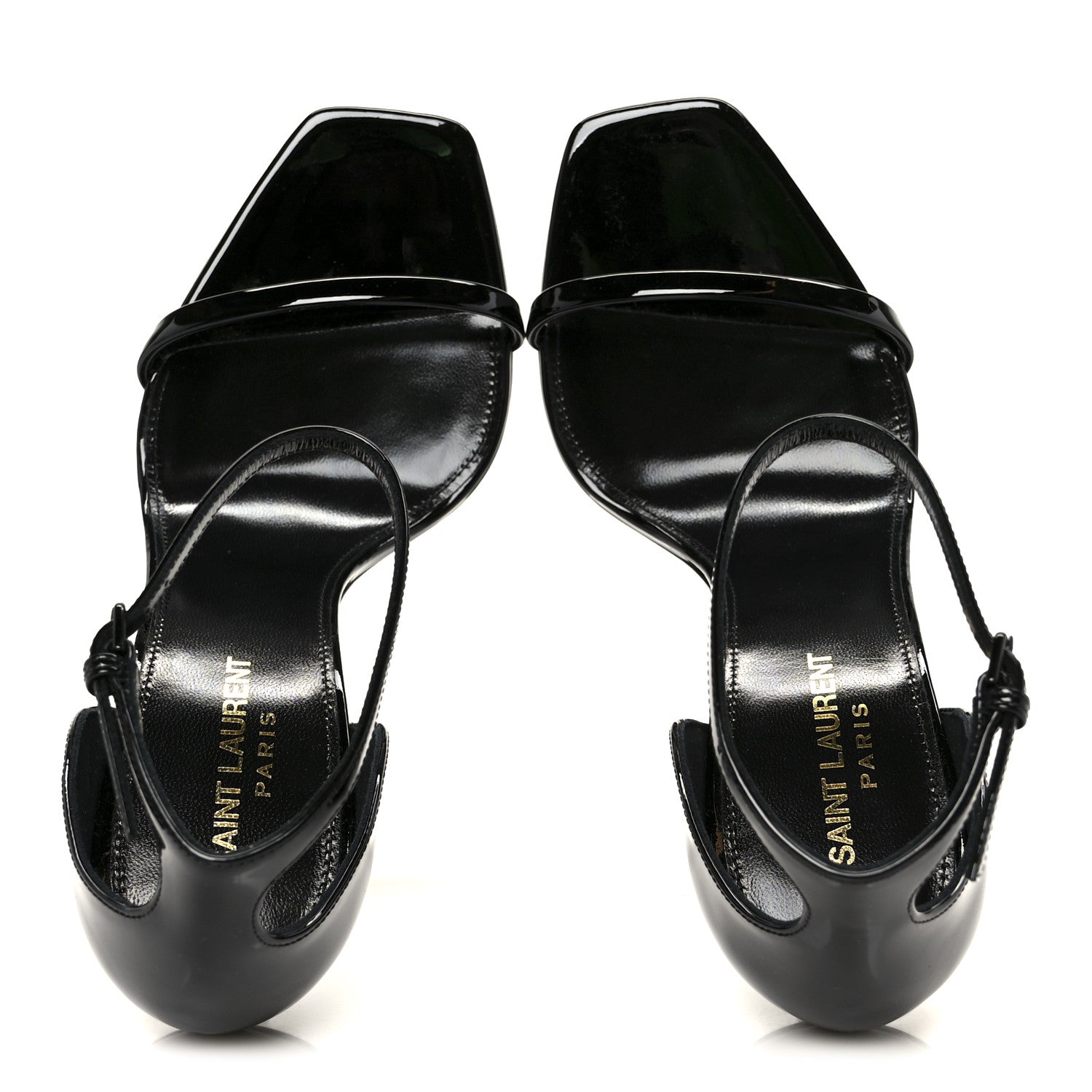 Saint Laurent Vernice Chiffon Opyum 110 Sandals 39 Black 2 of 10