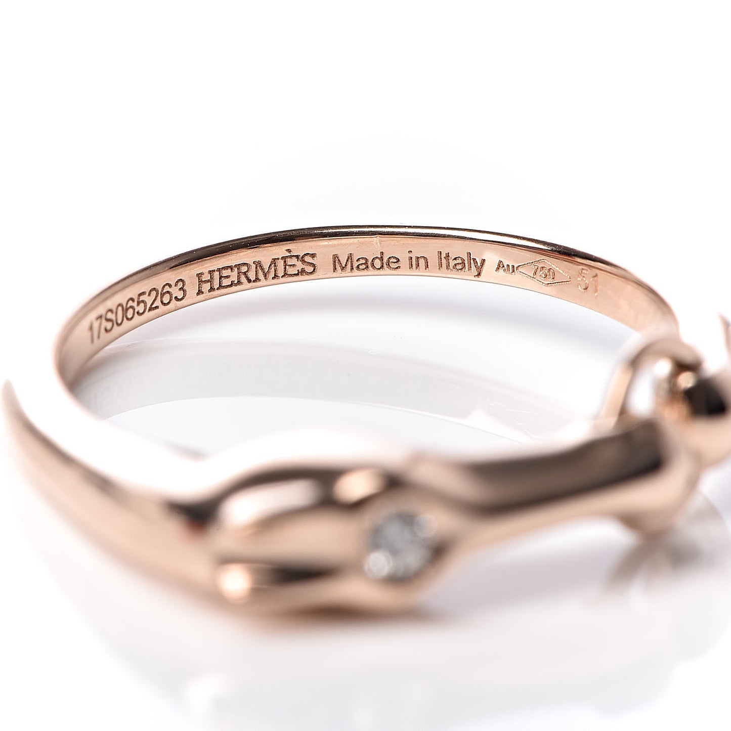 18K Rose Gold Diamond TPM Galop Ring 51 5.75