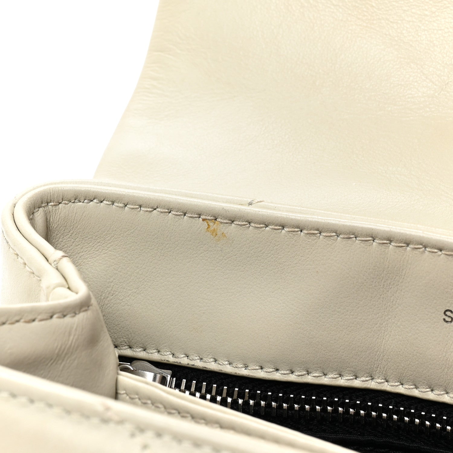 Saint Laurent Calfskin Y Quilted Monogram Toy Loulou Crossbody Bag Crema Soft 12 of 18