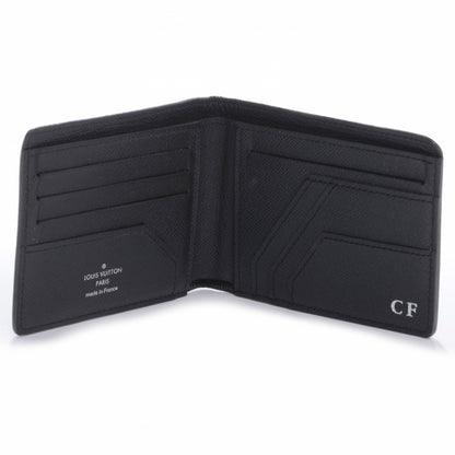 Louis Vuitton Taiga Mens Billfold Wallet 3 Flap Black 4 of 7