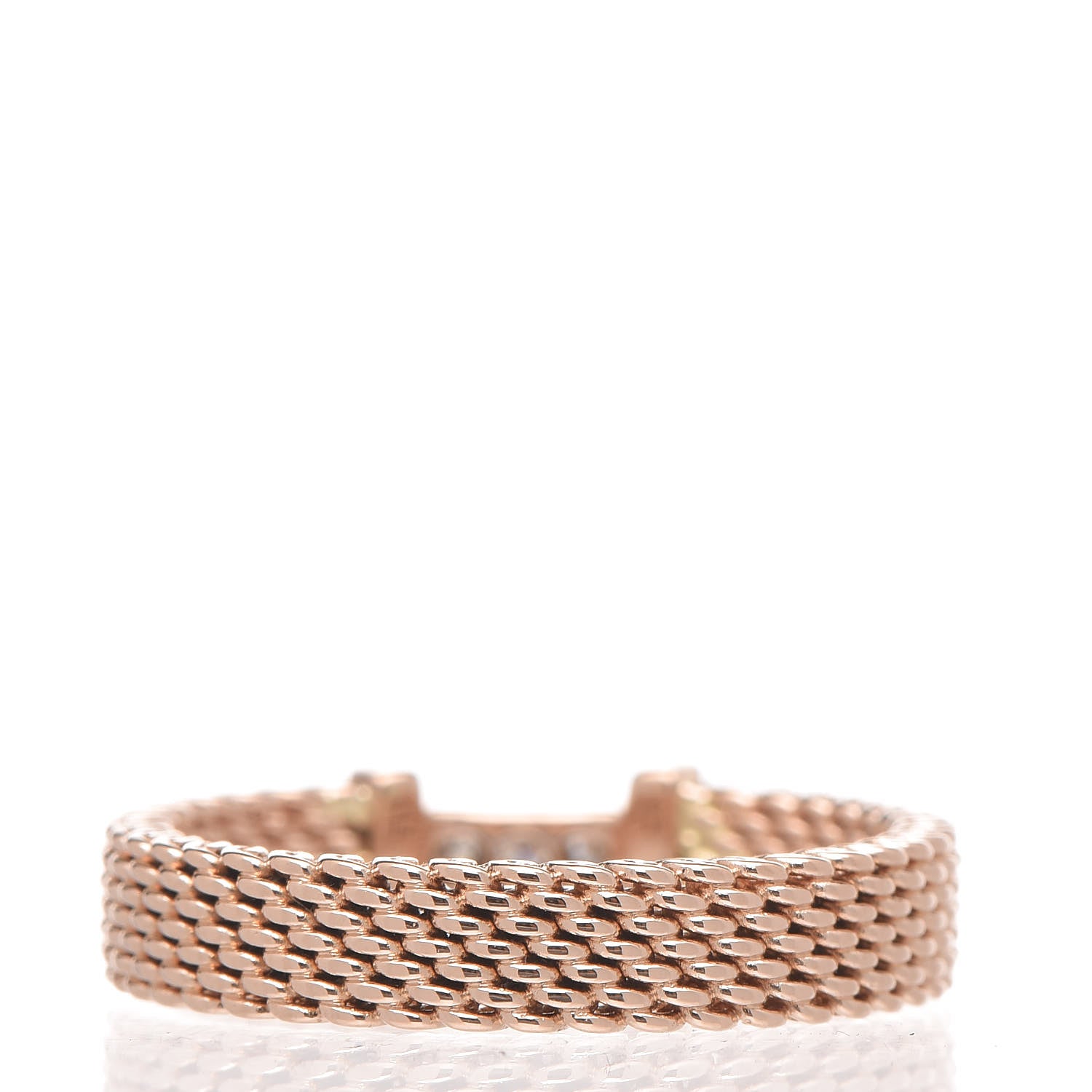 Tiffany 18K Rose Gold Diamond Narrow Somerset Ring 47 4 4 of 5
