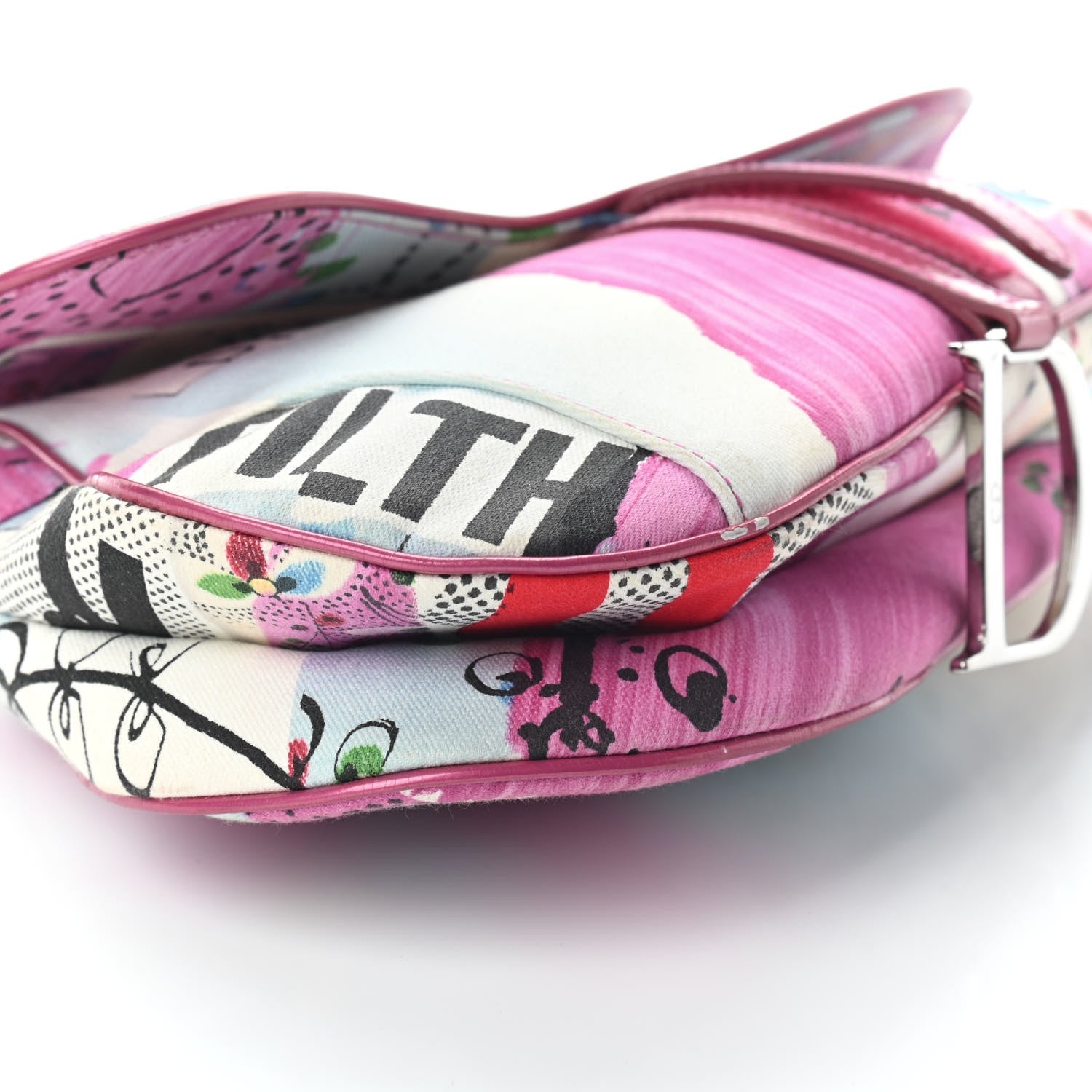 Christian Dior Canvas Filth Saddle Bag Multicolor 8 of 9