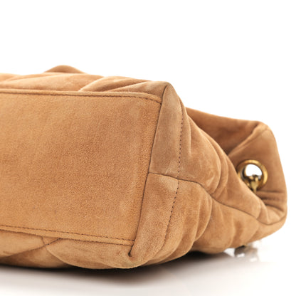 Saint Laurent Suede Calfskin Quilted Small Loulou Puffer Monogram Chain Satchel Cinnamon 10 of 10