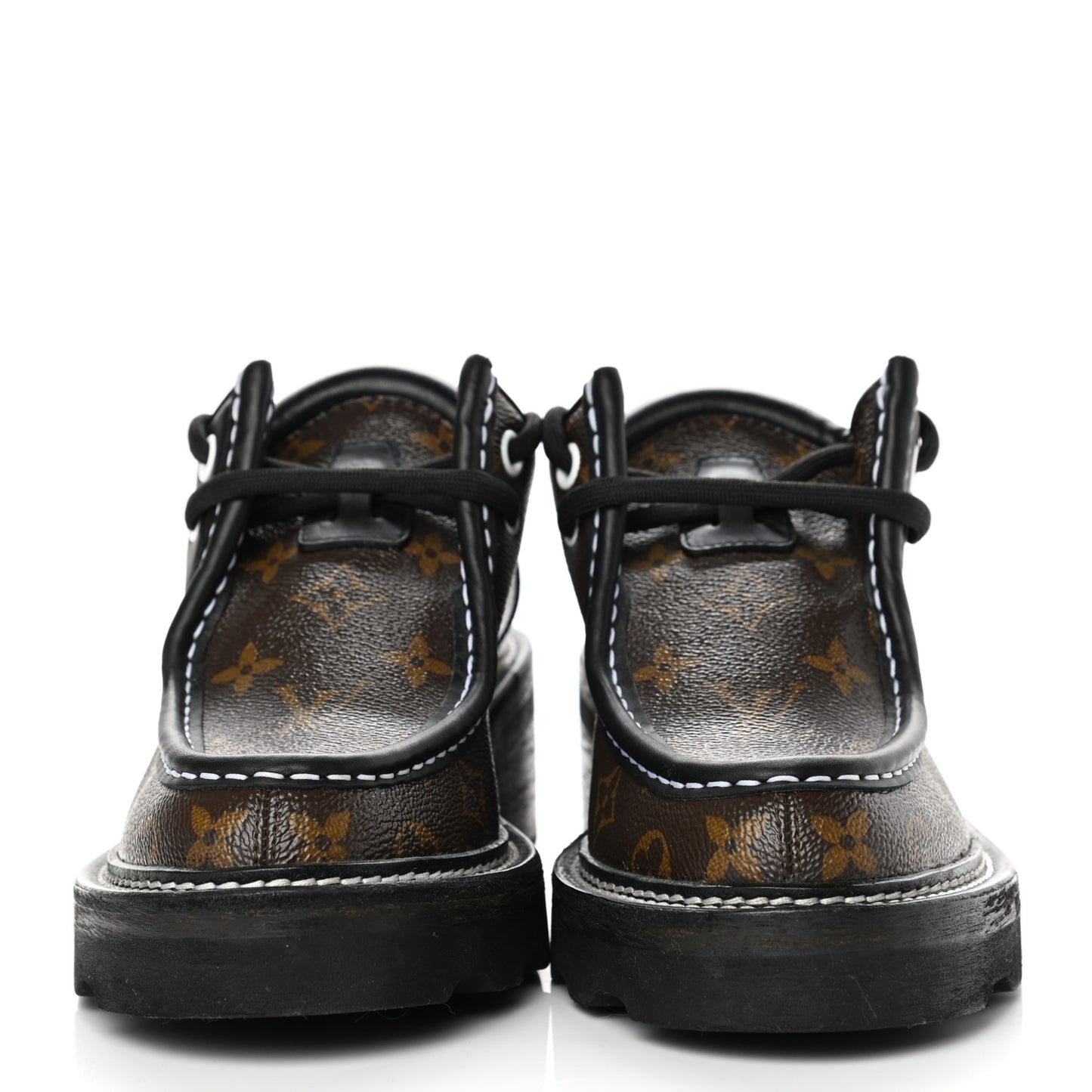 Monogram Calfskin Beaubourg Platform Derby Shoes 38 Brown