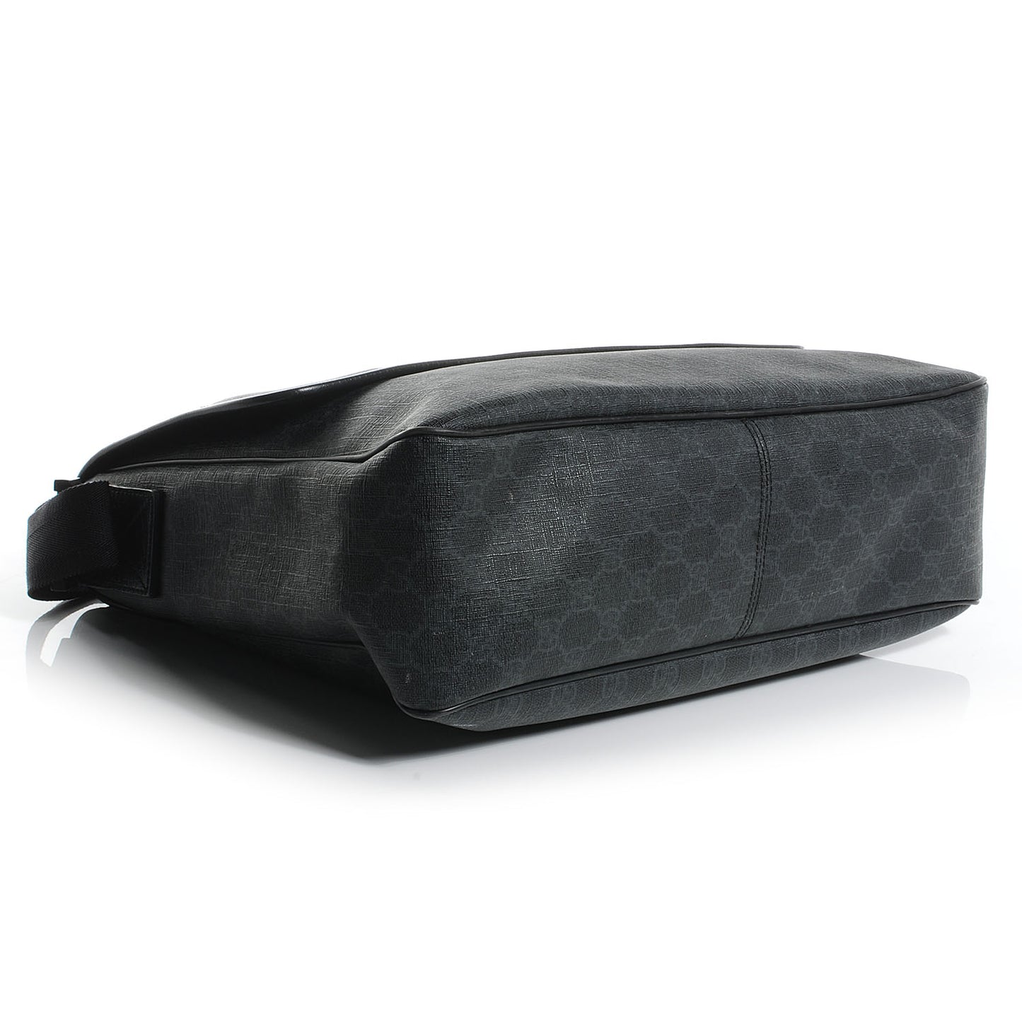 GG Plus Monogram Medium Flap Messenger Bag Black