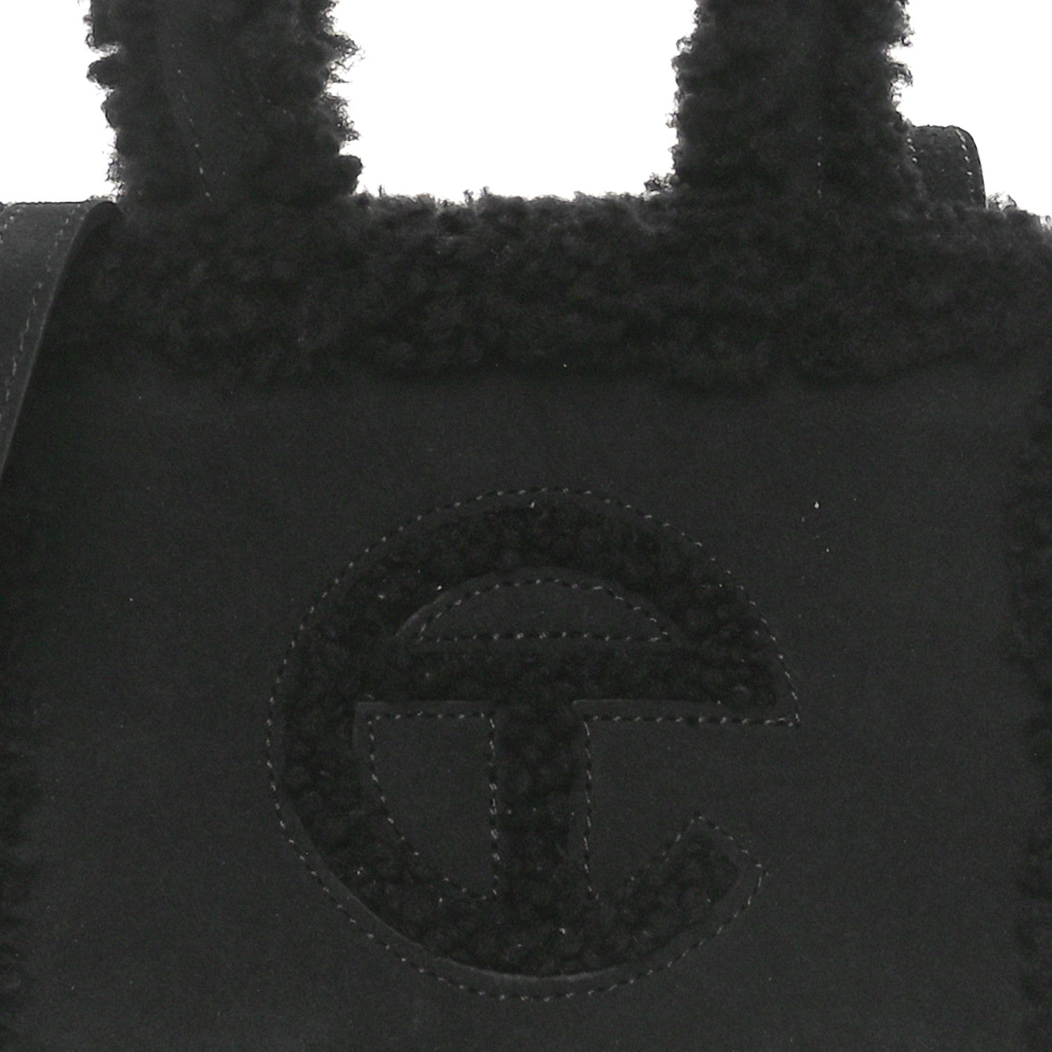 Telfar X UGG Suede Shearling Small Shopping Bag Black 5 of 9