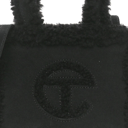 Telfar X UGG Suede Shearling Small Shopping Bag Black 5 of 9