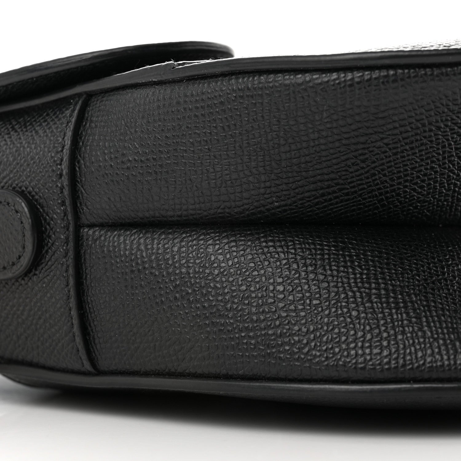 Christian Dior Grained Calfskin Saddle Bag With Strap Black 8 of 16