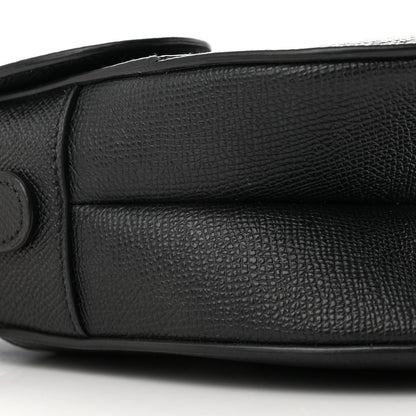 Christian Dior Grained Calfskin Saddle Bag With Strap Black 8 of 16