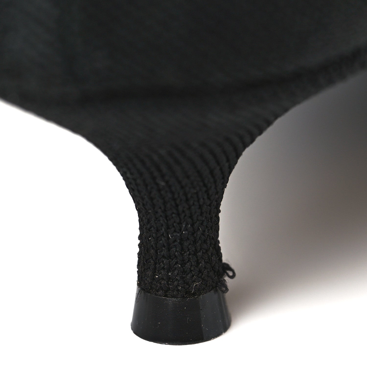 Balenciaga Recycled Knit Logo Pointed Toe Knife 40mm Booties 37 Black White 7 of 8