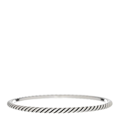 David Yurman Sterling Silver 3.5mm Cable Classics Bangle Bracelet 1 of 3