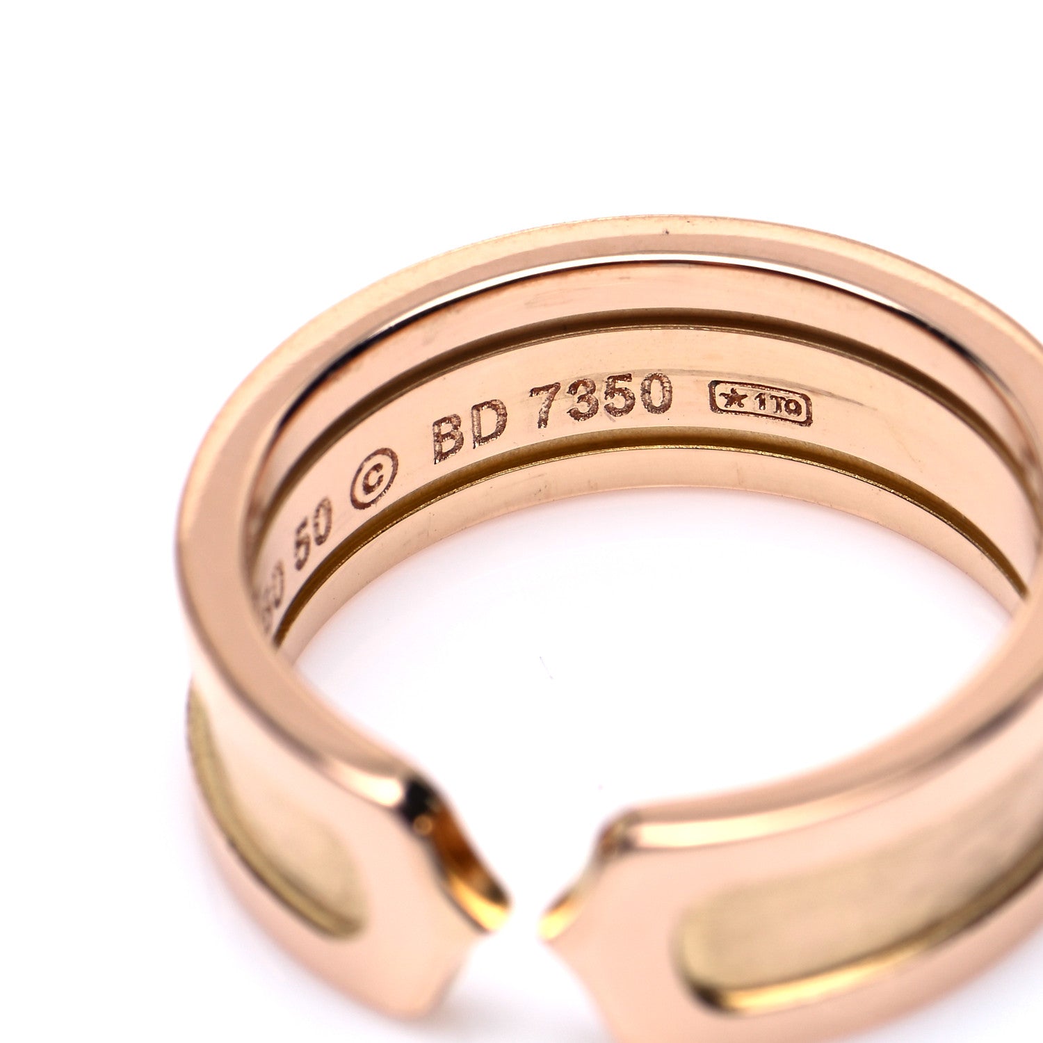 Cartier 18K Pink Gold 6.5mm C De Cartier Ring 50 5.25 6 of 6