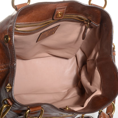Prada Vitello Shine Convertible Satchel Palissandro 5 of 9