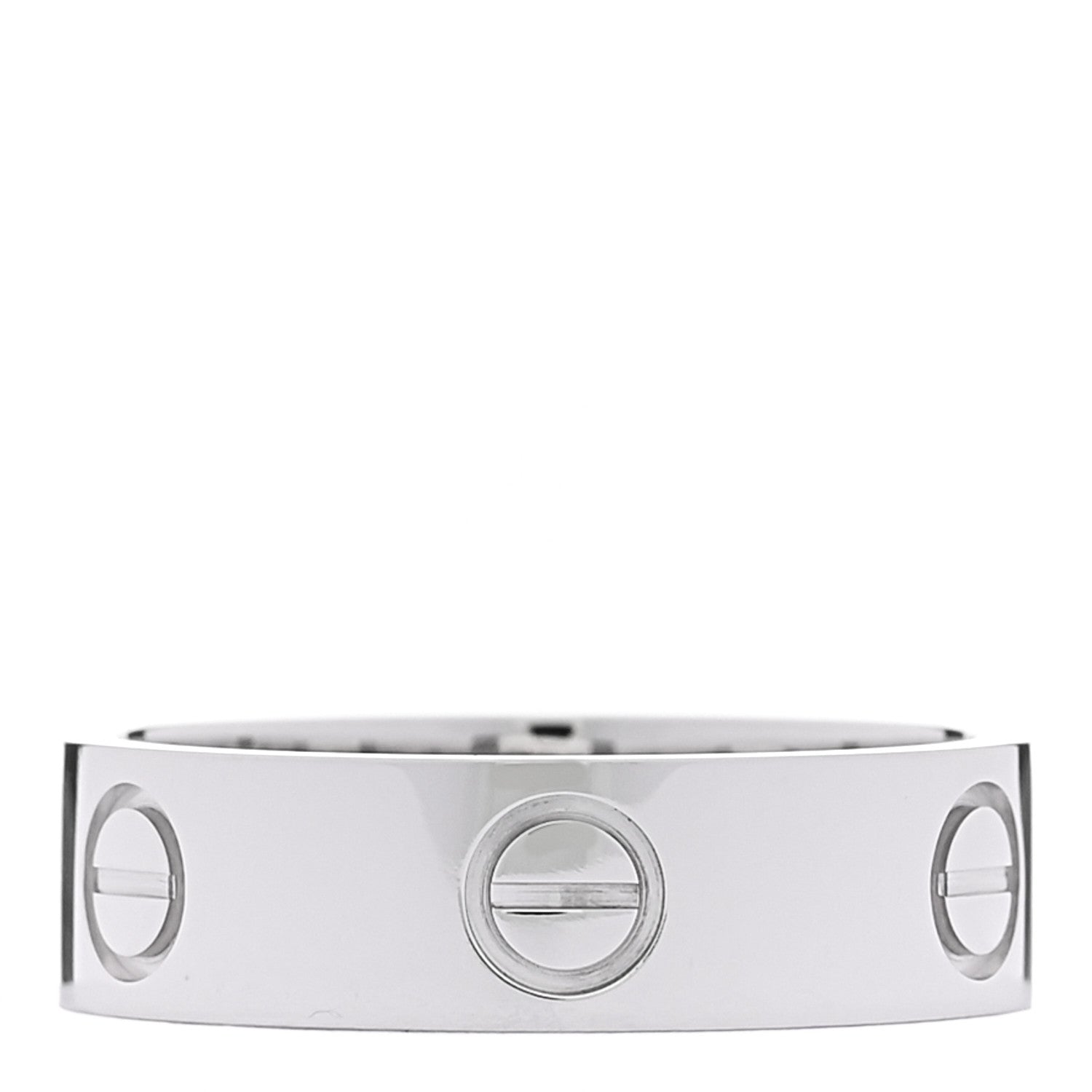 Cartier 18K White Gold 5.5mm LOVE Ring 54 6.75 3 of 5