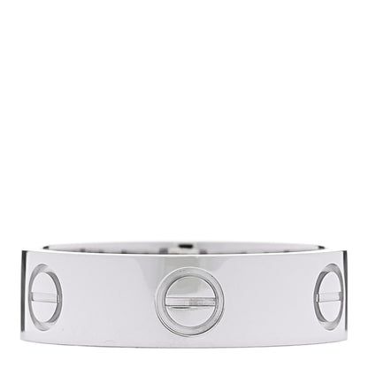 Cartier 18K White Gold 5.5mm LOVE Ring 54 6.75 3 of 5