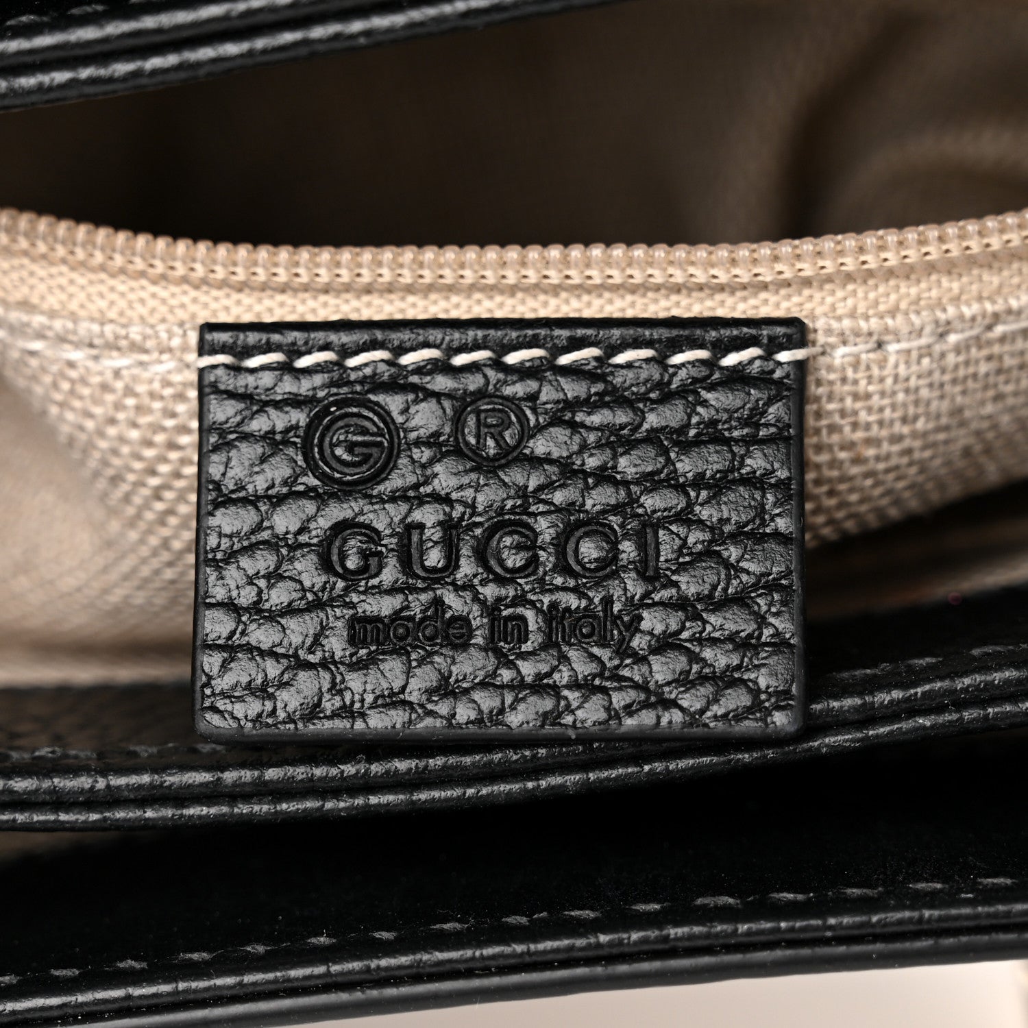 Gucci Dollar Calfskin Interlocking G Crossbody Bag Black 6 of 11