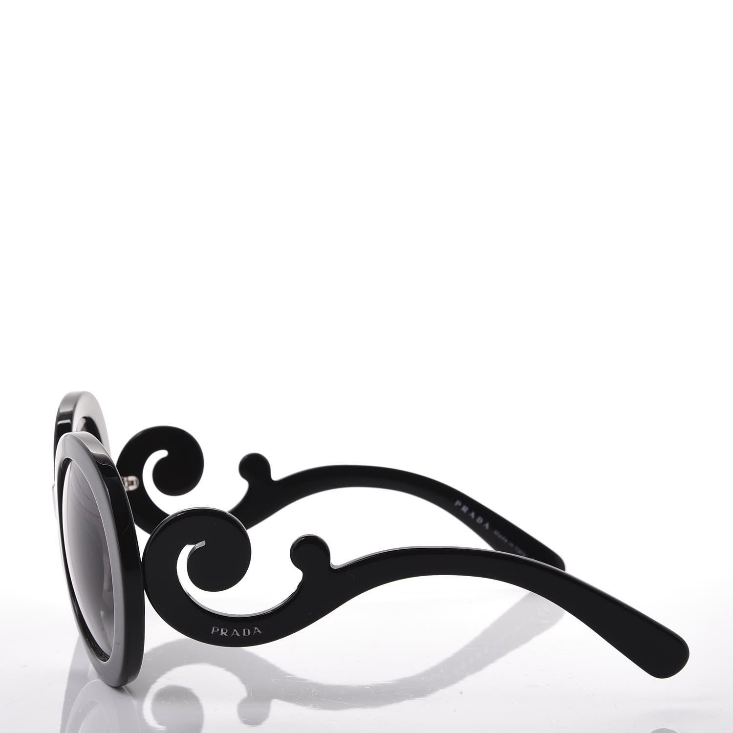 Prada Baroque Sunglasses SPR 27N Black 7 of 14