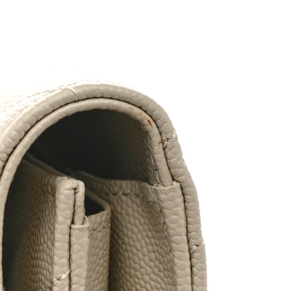 Saint Laurent Grain De Poudre Matelasse Chevron Monogram Envelope Clutch Crema Soft 10 of 12