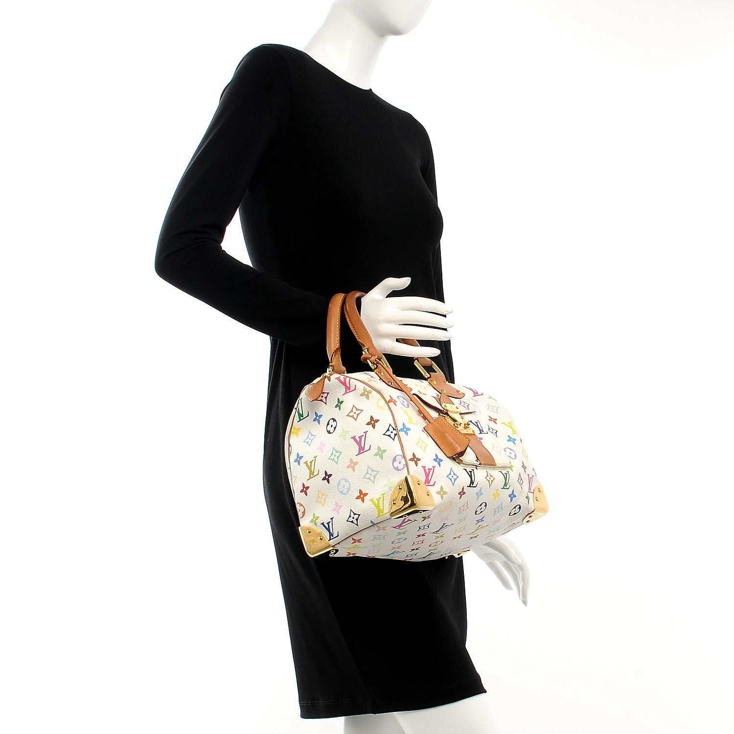 Louis Vuitton Monogram Multicolor Speedy 30 White 2 of 10