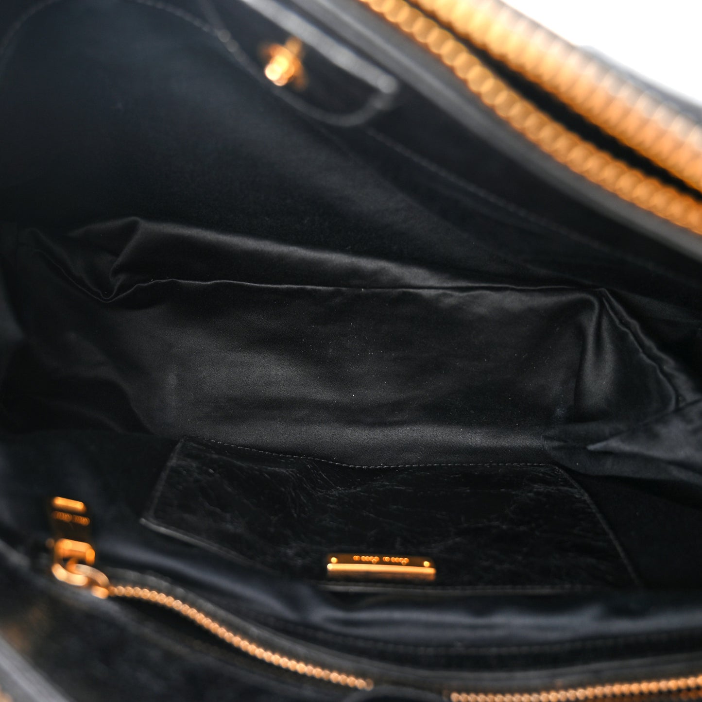 Vitello Shine Top Handle Satchel Black