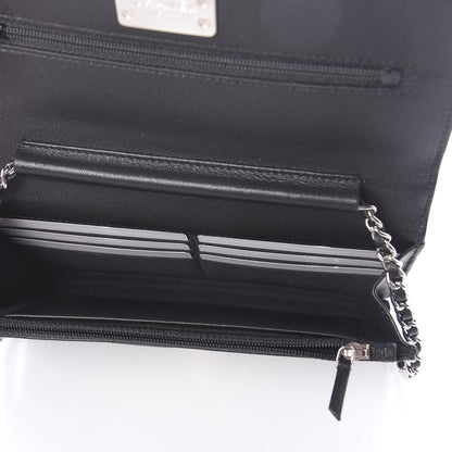Chanel Grained Calfskin Quilted Urban Champion Wallet On Chain WOC Black 5 of 10