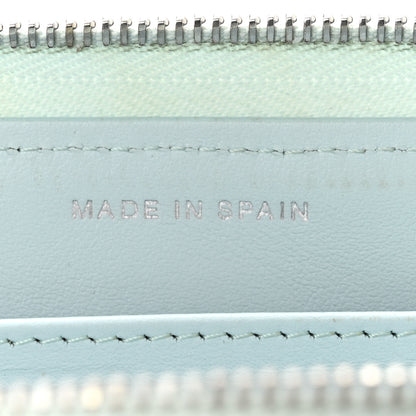 Chanel Caviar Quilted Large Gusset Zip Around Wallet Light Blue 7 of 9