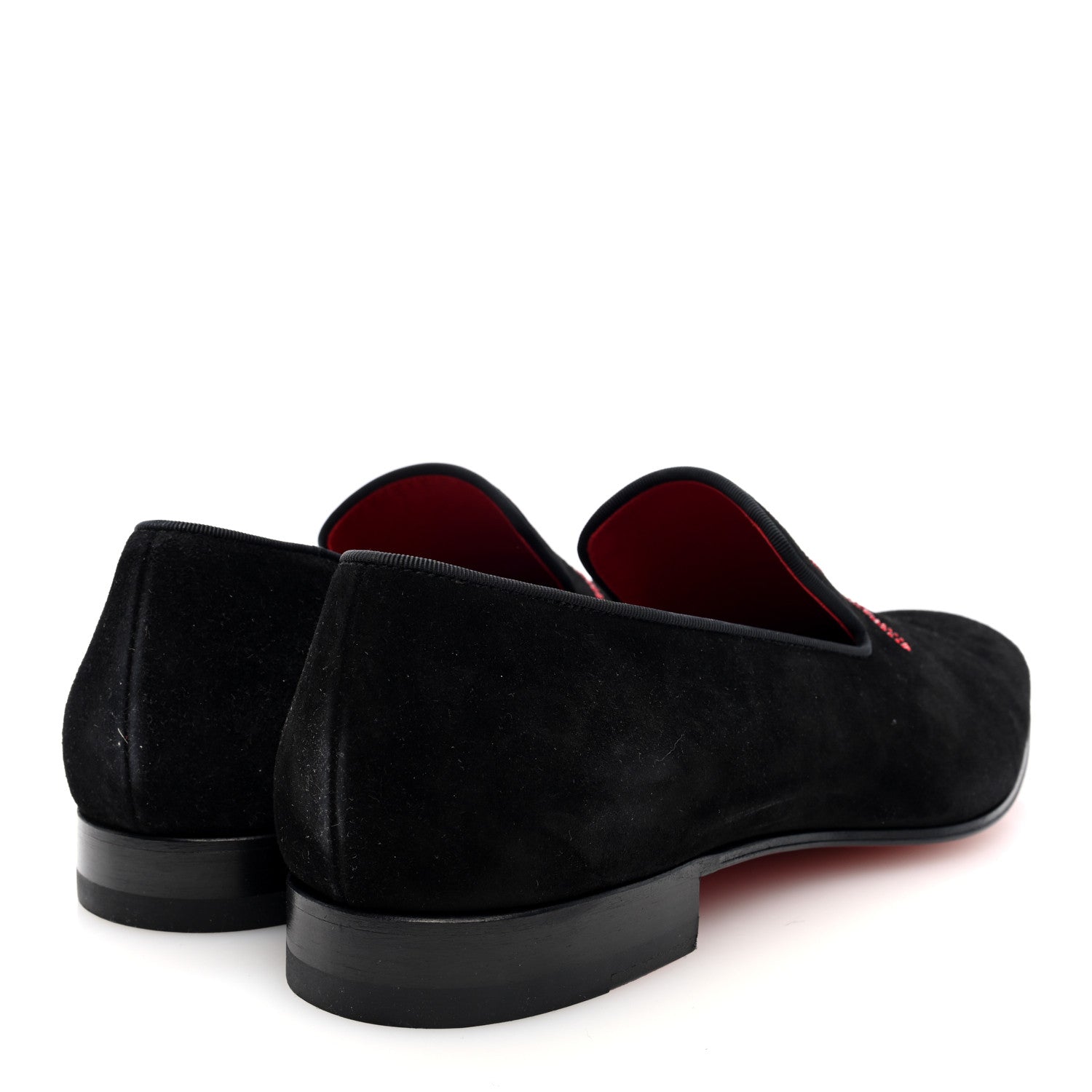 Christian Louboutin Velvet Strass Mens Dandelion Flat Loafers 42.5 Black 4 of 8